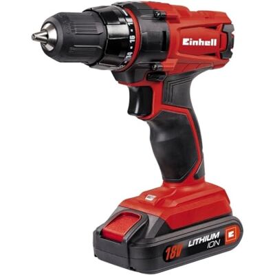 Einhell Trapano avvitatore a batteria (18 V, corrente 1,5 Ah, Li-Ion, 2 velocità, torsione 38Nm, mandrino 10mm, incl. caricabatterie) Einhell Trapano avvitatore a batteria (18 V, corrente 1,5 Ah, Li-Ion, 2 velocità, torsione 38Nm, mandrino 10mm, incl. caricabatterie)