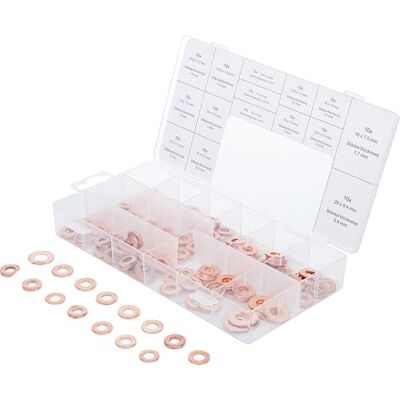 BGS Assortimento anelli in rame 150 pz. BGS Assortimento anelli in rame 150 pz.