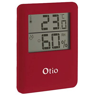 Termometro igrometro magnetico rosso Otio - Interno Termometro igrometro magnetico rosso Otio - Interno