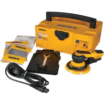 Mirka DEROS 5650CV / Levigatrice rotorbitale con aspirazione centralizzata, 2 dischi abrasivi e a strappo nella valigetta/per carta abrasiva Ø 125mm e Ø 150mm / corsa 5,0mm / Mirka DEROS 5650CV / Levigatrice rotorbitale con aspirazione centralizzata, 2 dischi abrasivi e a strappo nella valigetta/per carta abrasiva Ø 125mm e Ø 150mm / corsa 5,0mm /