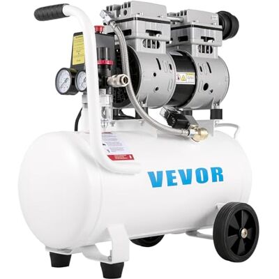 VEVOR Compressore Silenzioso 750W, Oil-free 25 L, Pressione 8 Bar, 220V, Compressore d'Aria Portatile, Rumorosità: 68 dB, per Esigenze di Gonfiaggio VEVOR Compressore Silenzioso 750W, Oil-free 25 L, Pressione 8 Bar, 220V, Compressore d'Aria Portatile, Rumorosità: 68 dB, per Esigenze di Gonfiaggio