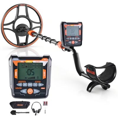 VEVOR Metal Detector per Metalli con Display LCD, Bobina di Ricerca Impermeabile IP68 Profondità di Rilevamento 304,8 mm Frequenza Operativa 5,8 kHz, Kit Rilevatore d'Oro Metalli Bosco Spiaggia VEVOR Metal Detector per Metalli con Display LCD, Bobina di Ricerca Impermeabile IP68 Profondità di Rilevamento 304,8 mm Frequenza Operativa 5,8 kHz, Kit Rilevatore d'Oro Metalli Bosco Spiaggia