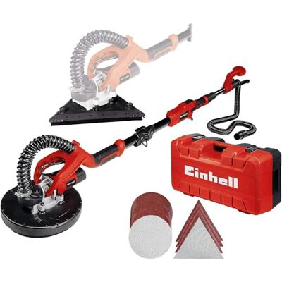 Einhell TE-DW 225 X Levigatrice per cartongesso (230-240 V, 750 W,impugnatura telescopica fino a 165 cm, attacco per aspiratore, incl. mole abrasive + fibre reticolate e valigetta) Einhell TE-DW 225 X Levigatrice per cartongesso (230-240 V, 750 W,impugnatura telescopica fino a 165 cm, attacco per aspiratore, incl. mole abrasive + fibre reticolate e valigetta)