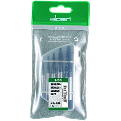 alpen Set di estrattori di viti M3 a M18 - Attrezzi e accessori alpen Set di estrattori di viti M3 a M18 - Attrezzi e accessori