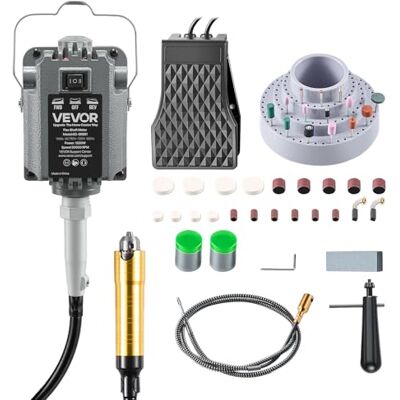 VEVOR Smerigliatrice ad Albero Flessibile Utensile Rotante Elettrico da 1200 W Velocità 30000 giri/min, Lucidatrice Sospesa Elettrica Controllo a Pedale per Levigatura Taglio Metallo Legno Fai da te VEVOR Smerigliatrice ad Albero Flessibile Utensile Rotante Elettrico da 1200 W Velocità 30000 giri/min, Lucidatrice Sospesa Elettrica Controllo a Pedale per Levigatura Taglio Metallo Legno Fai da te