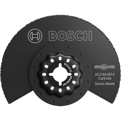 Bosch 1x Lama segmentata ACZ 85 MT4 (per Malta, Calcestruzzo aerato, Ø 85 mm, Professional Accessorio Utensile multifunzione) Bosch 1x Lama segmentata ACZ 85 MT4 (per Malta, Calcestruzzo aerato, Ø 85 mm, Professional Accessorio Utensile multifunzione)
