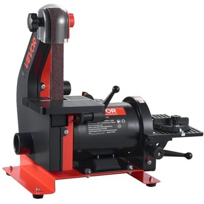 VEVOR Levigatrice a Disco Levigatrice a Nastro 25,4 x 762 mm da 250 W Velocità Singola con Piano di Lavoro Regolabile 0 a 45° Porta di Raccolta Polvere per Lavorazione del Legno, Fai da te VEVOR Levigatrice a Disco Levigatrice a Nastro 25,4 x 762 mm da 250 W Velocità Singola con Piano di Lavoro Regolabile 0 a 45° Porta di Raccolta Polvere per Lavorazione del Legno, Fai da te