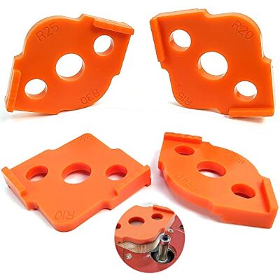 HWTONG 4 Pezzi Raggio Jig Router Templates, ABS Sagoma per Arco ad Angolo Tondo, Radius Quick Jig per la Lavorazione del Legno, Angoli Arrotondati Bit R5 R10 R15 R20 R25 R30 R35 R40 (Arancione) HWTONG 4 Pezzi Raggio Jig Router Templates, ABS Sagoma per Arco ad Angolo Tondo, Radius Quick Jig per la Lavorazione del Legno, Angoli Arrotondati Bit R5 R10 R15 R20 R25 R30 R35 R40 (Arancione)