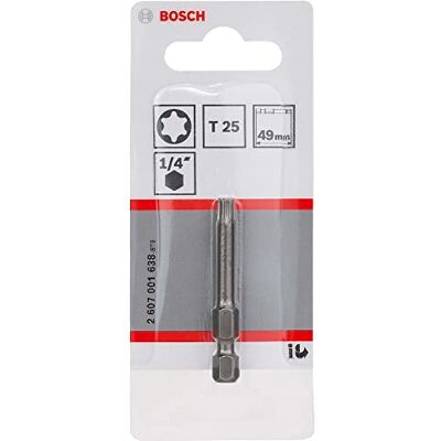 Bosch Professional Punta per cacciavite T25 Extradura E, grigio, 49 mm, 1 pz Bosch Professional Punta per cacciavite T25 Extradura E, grigio, 49 mm, 1 pz
