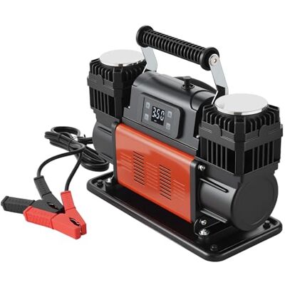 VEVOR Gonfiatore per Pneumatici Portatile con Arresto Automatico, Compressore d'Aria per Auto, Pompa dell'Aria Fuoristrada da 12 V con Display Digitale LCD e Adattatori per Camion, SUV, Camper VEVOR Gonfiatore per Pneumatici Portatile con Arresto Automatico, Compressore d'Aria per Auto, Pompa dell'Aria Fuoristrada da 12 V con Display Digitale LCD e Adattatori per Camion, SUV, Camper