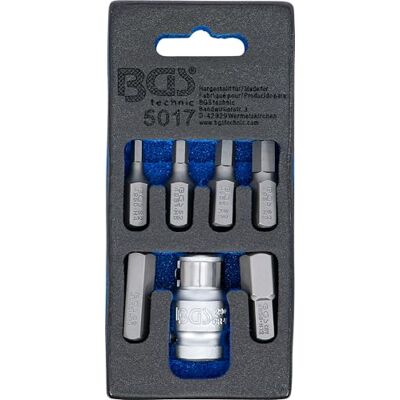 BGS Serie di inserti per cacciavite attacco esagono esterno 10 mm (3/8") esagono interno 7 pz. BGS Serie di inserti per cacciavite attacco esagono esterno 10 mm (3/8") esagono interno 7 pz.