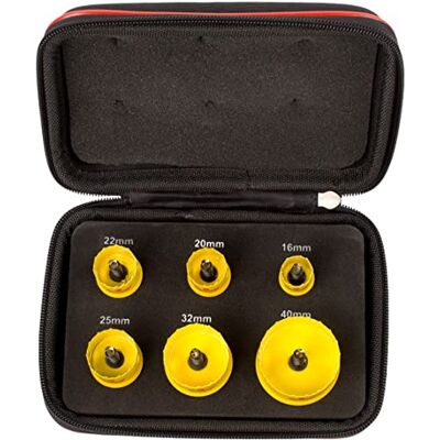 Starrett Kit per sega a tazza Bi-metallo, taglio uniforme, senza fili, 6 pezzi Starrett Kit per sega a tazza Bi-metallo, taglio uniforme, senza fili, 6 pezzi