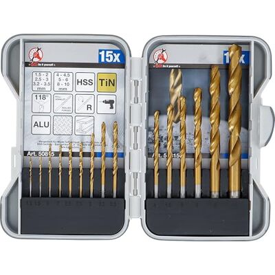 BGS Do it yourself BGS Diy Serie di punte elicoidali HSS nitruro di titanio 1,5 10 mm 15 pz. BGS Do it yourself BGS Diy Serie di punte elicoidali HSS nitruro di titanio 1,5 10 mm 15 pz.