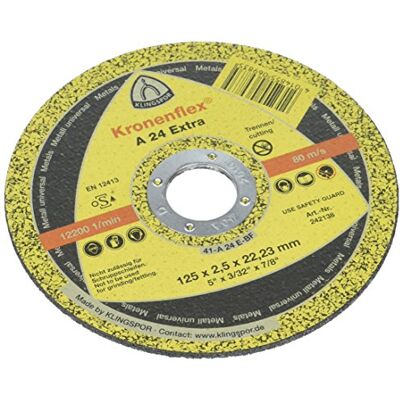 Klingspor A 24 Extra 125mm - Disco di taglio metallo Klingspor A 24 Extra 125mm - Disco di taglio metallo