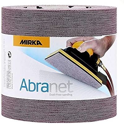 Mirka Abranet rotolo abrasivo netto 115 mm x 10 m a strappo/grana P150 / 1 rotolo/per levigare legno, stucco, vernice, plastica / Mirka Abranet rotolo abrasivo netto 115 mm x 10 m a strappo/grana P150 / 1 rotolo/per levigare legno, stucco, vernice, plastica /