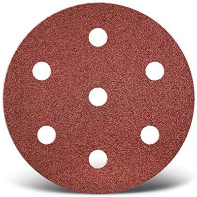 MENZER Red Dischi abrasivi 90 mm, 7 fori (50 Pz.) G120 MENZER Red Dischi abrasivi 90 mm, 7 fori (50 Pz.) G120