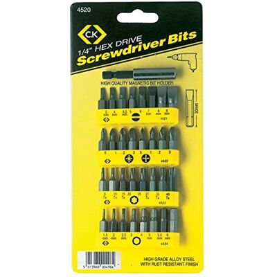 C.K T4520 Set di inserti per cacciaviti 33 pezzi C.K T4520 Set di inserti per cacciaviti 33 pezzi