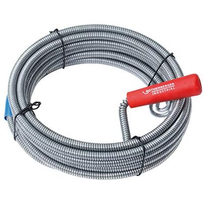 Rothenberger Cavo per la pulizia degli scarichi industriali 5 m, in acciaio per molle, Ø spirale: 9 mm, con trapano di ritorno e manovella, Tubi in plastica, ghisa o gres, Rothenberger Cavo per la pulizia degli scarichi industriali 5 m, in acciaio per molle, Ø spirale: 9 mm, con trapano di ritorno e manovella, Tubi in plastica, ghisa o gres,