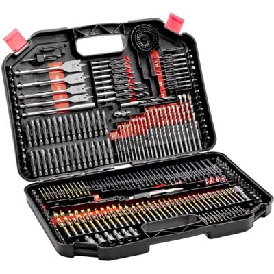 VEVOR Set di Punte da Trapano 246 Pezzi, Set di Punte da Trapano e Cacciavite, Set di Punte da Cacciavite Adatte per Foratura di Metallo, Kit Combinato Assortiti in Custodia per Trasporto Organizzata VEVOR Set di Punte da Trapano 246 Pezzi, Set di Punte da Trapano e Cacciavite, Set di Punte da Cacciavite Adatte per Foratura di Metallo, Kit Combinato Assortiti in Custodia per Trasporto Organizzata