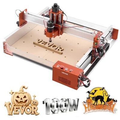 VEVOR Macchina per Incisione CNC 4040 con Mandrino da 100 W, Fresatrice CNC su Legno a 3 Assi, Controllo GRBL, Guida Lineare, Area di Lavoro 40 x 40 x 9,5 cm, per Taglio e Intaglio su Legno e Acrilico VEVOR Macchina per Incisione CNC 4040 con Mandrino da 100 W, Fresatrice CNC su Legno a 3 Assi, Controllo GRBL, Guida Lineare, Area di Lavoro 40 x 40 x 9,5 cm, per Taglio e Intaglio su Legno e Acrilico