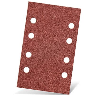 MENZER Red Carte abrasive 133 x 80 mm, 8 fori (50 Pz.) G180 MENZER Red Carte abrasive 133 x 80 mm, 8 fori (50 Pz.) G180