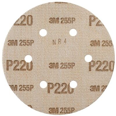 3M 255P Dischi Hookit in Carta 6 Fori 150 mm P220 Pn 63334, 100 Pezzi/Cartone 3M 255P Dischi Hookit in Carta 6 Fori 150 mm P220 Pn 63334, 100 Pezzi/Cartone