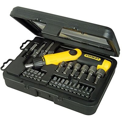 Stanley Cacciavite a Cricchetto con Inserti, Set di 25 pz Stanley Cacciavite a Cricchetto con Inserti, Set di 25 pz