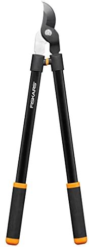 Fiskars Troncarami Bypass per Legno Fresco, Rivestimento antiaderente, Acciaio di Precisione Temprato, Lunghezza: 81 cm, Nero, L11,