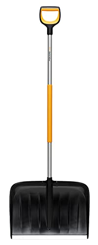 Fiskars Spingineve per grandi quantità di neve, X-series, Lunghezza: 153,3 cm, Alluminio/Polimero, Nero/Arancione/Grigio,