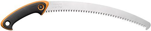 Fiskars Seghetto professionale per legno fresco, Dentatura grossa, Lama in acciaio di qualità, Nero/Arancione, SW-330,