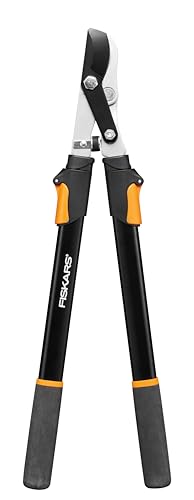 Fiskars Troncarami Telescopico per Legno Fresco, Rivestimento Antiaderente, Acciaio Temprato e Rettificato, Lunghezza Manici: 63-83 cm, Nero/Arancione, L13,