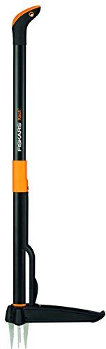 Fiskars Estirpatore, Lunghezza: 1 m, Asta in acciaio inossidabile/Impugnatura in plastica, Nero/Arancione, Xact,