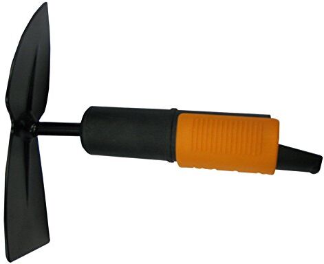 Fiskars Zappetta a due punte, Piatta e appuntita, Testa di attrezzo, Lunghezza: 18,5 cm, Testa in acciaio, Nero/Arancione, QuikFit,