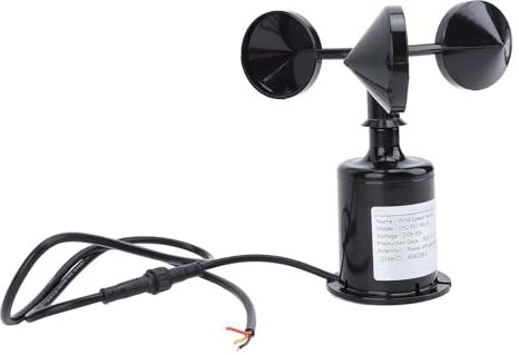 Generic Sensore di velocità del Vento a 3 Tazze, Anemometro con Uscita Impermeabile da DC9 a 30 V da 0 a 5 V per l'industria e l'agricoltura