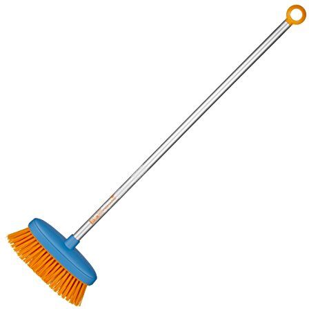 Fiskars Scopa per bambini, Lunghezza: 80 cm, Setole in plastica/Manico in alluminio, Blu/Arancione, MyFirst ,