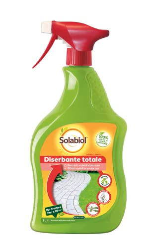 Solabiol Herbiclean PFnPO Diserbante Totale Biologico Pronto Uso. Erbicida Per Diserbo Erbacce e Muschio ad azione disseccante seccatutto Ideale per Vialetti e Bordure. 1L