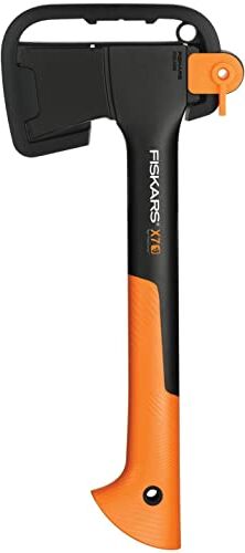 Fiskars Ascia da Taglio, 35.5 cm, Rivestimento Antiaderente, Acciaio/Plastica con Fibra di Vetro, Nero/Arancione, X7-XS,