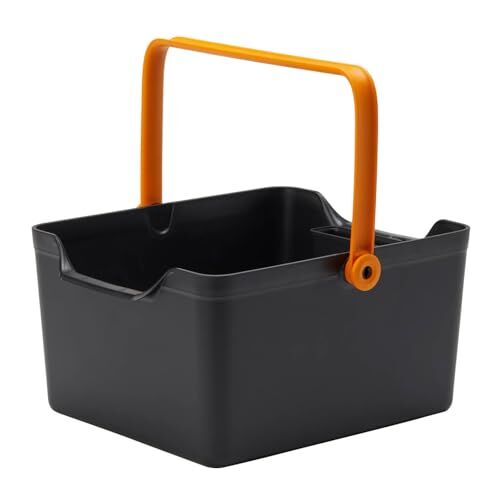 Fiskars Cassetta per Attrezzi e Accessori da Giardino, 35,3 x 27,2 x 17,4 cm (LxPxA), Resina Sintetica, Nero/Arancio,