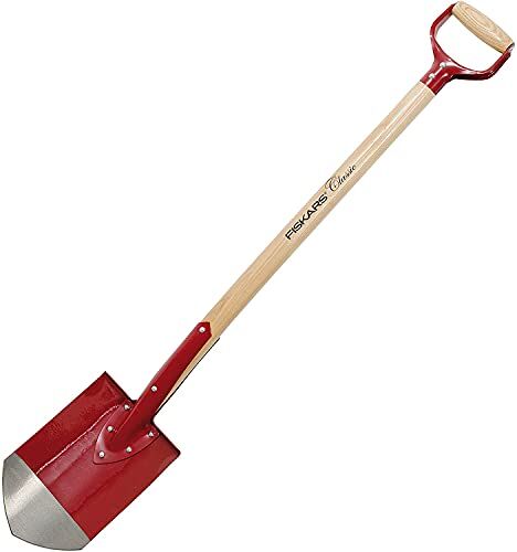 Fiskars Vanga per terreni duri e sassosi, Appuntita, Lunghezza: 106 cm, Manico in legno di frassino senza nodi/Lama in acciaio, Rosso, Classic,