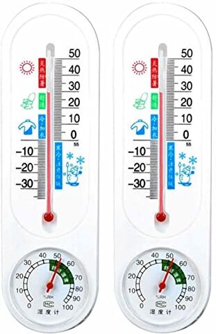 Generic Termometro Da Ambiente o Da 2 Pezzi Per Interni Termometro Digitale Per Serra, Elegante Misuratore Di Umidità, Accessori Per Termometro Per Serra, Misuratore Di Temperatura Per Giardino Domes