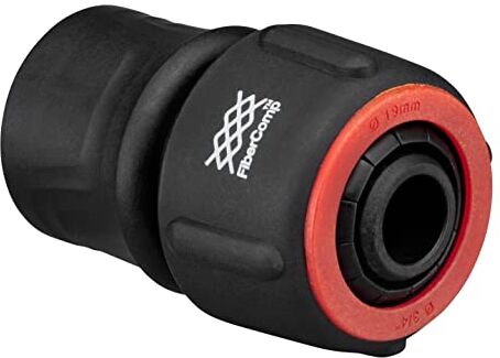 Fiskars Raccordo per Tubi, Misura Universale, Ø 19 mm (3/4"), FiberComp, 40 g, Nero/Rosso, Flow,