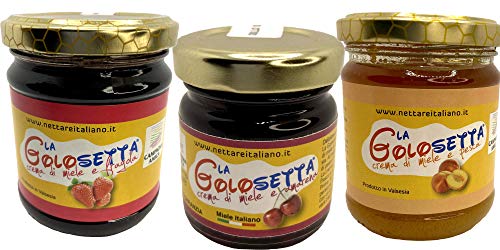 Generico Crema di Miele Da Agricoltura Biologica Per Bambini e Adulti Miele Con Frutta 3 x 250 gr Valsesia Prodotto Dolce Naturale Made in Italy Senza Conservanti 3 X 250 GR