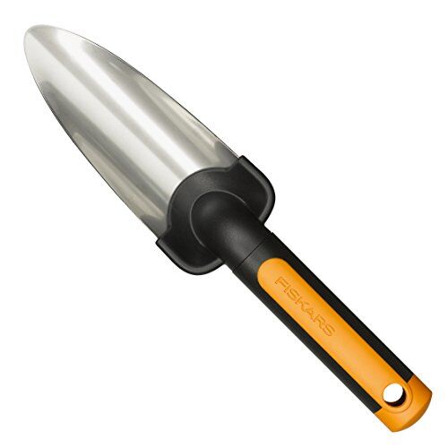 Fiskars Trapiantatore, Lunghezza 27 cm, Lama in acciaio inossidabile, Nero/Arancione, Premium,