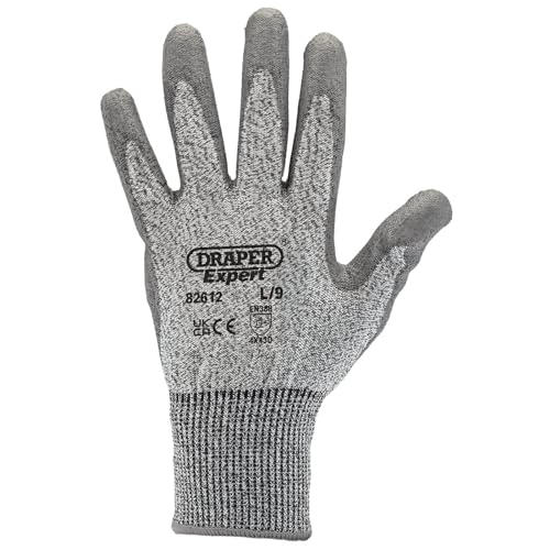 Draper Livello 5 Taglio Resistente Guanti, Colore: Grigio