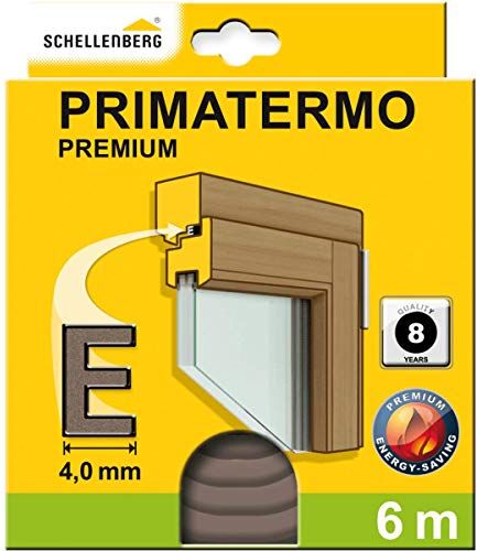 Schellenberg Primatermo Premium Guarnizione con Profilo E, 6 mt, Marrone, Lunghezza 6 m