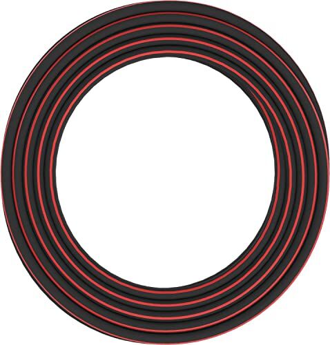 Fiskars Tubo da Irrigazione M-L, Misura Universale, Protezione UV, Pressione Testata, Livello di Resistenza alla Torsione 3 (su 5), 25 m, Ø 1,9 cm (3/4''), 5 kg, Nero/Rosso,