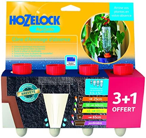 Hozelock AquaSolo  Confezione di 4 coni riutilizzabili in ceramica microporosa, rosso