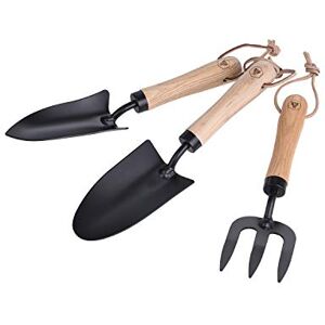 LAGUIOLE Set di 3 Utensili da Giardino con Scatola di Stoccaggio Ferro Marrone Chiaro LAGUIOLE Set di 3 Utensili da Giardino con Scatola di Stoccaggio Ferro Marrone Chiaro