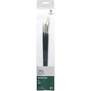 Winsor & Newton Set 3 Pennelli Winton Manico Lungo Tondo N°2 Piatto Corto N°2 Piatto N°6 Winsor & Newton Set 3 Pennelli Winton Manico Lungo Tondo N°2 Piatto Corto N°2 Piatto N°6