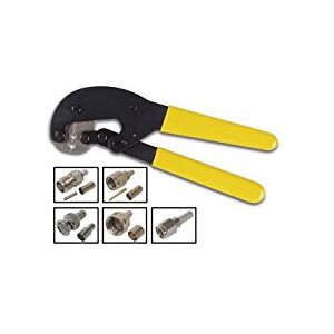 Toolland a land of possibilities Toolland Strumento di crimpatura versatile per connettori F e BNC, lo strumento perfetto per connessioni precise Toolland a land of possibilities Toolland Strumento di crimpatura versatile per connettori F e BNC, lo strumento perfetto per connessioni precise
